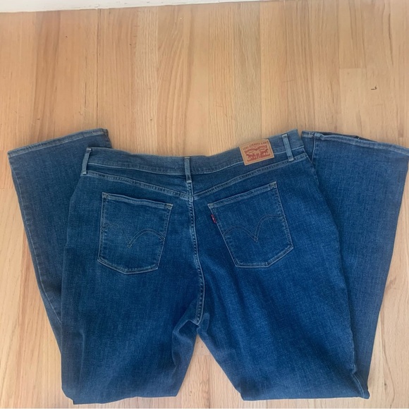 LEVI’S Classic Bootcut Jeans Stretch Mid-Rise Blue Denim - Picture 13 of 16